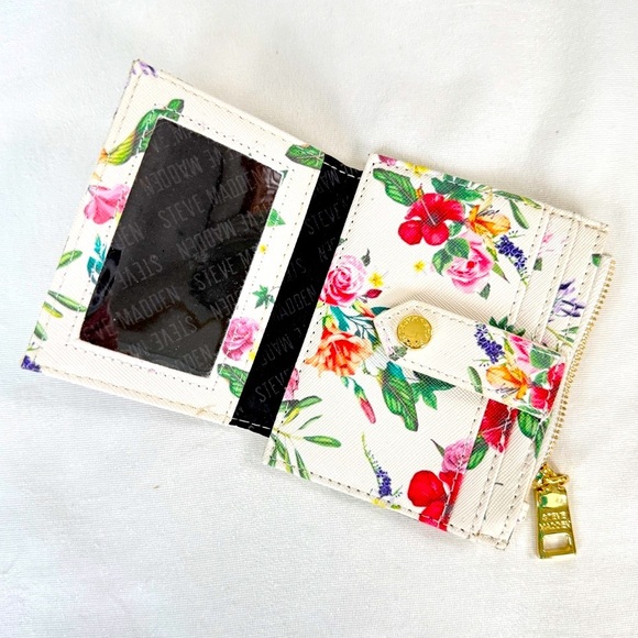 Steve Madden Floral Wallet with Gold Zipper - Picture 3 of 3